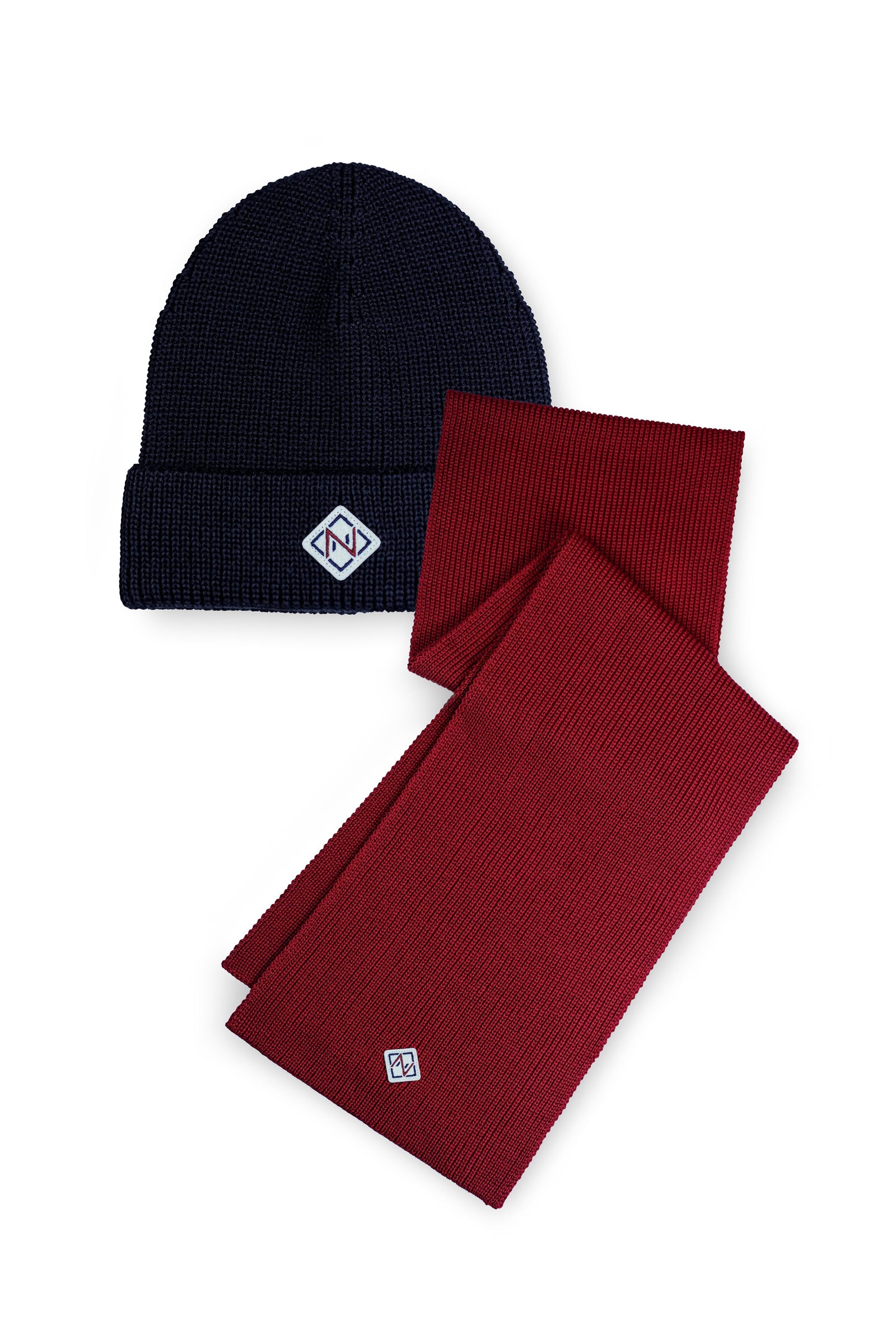 BLACK HAT & RED SCARF