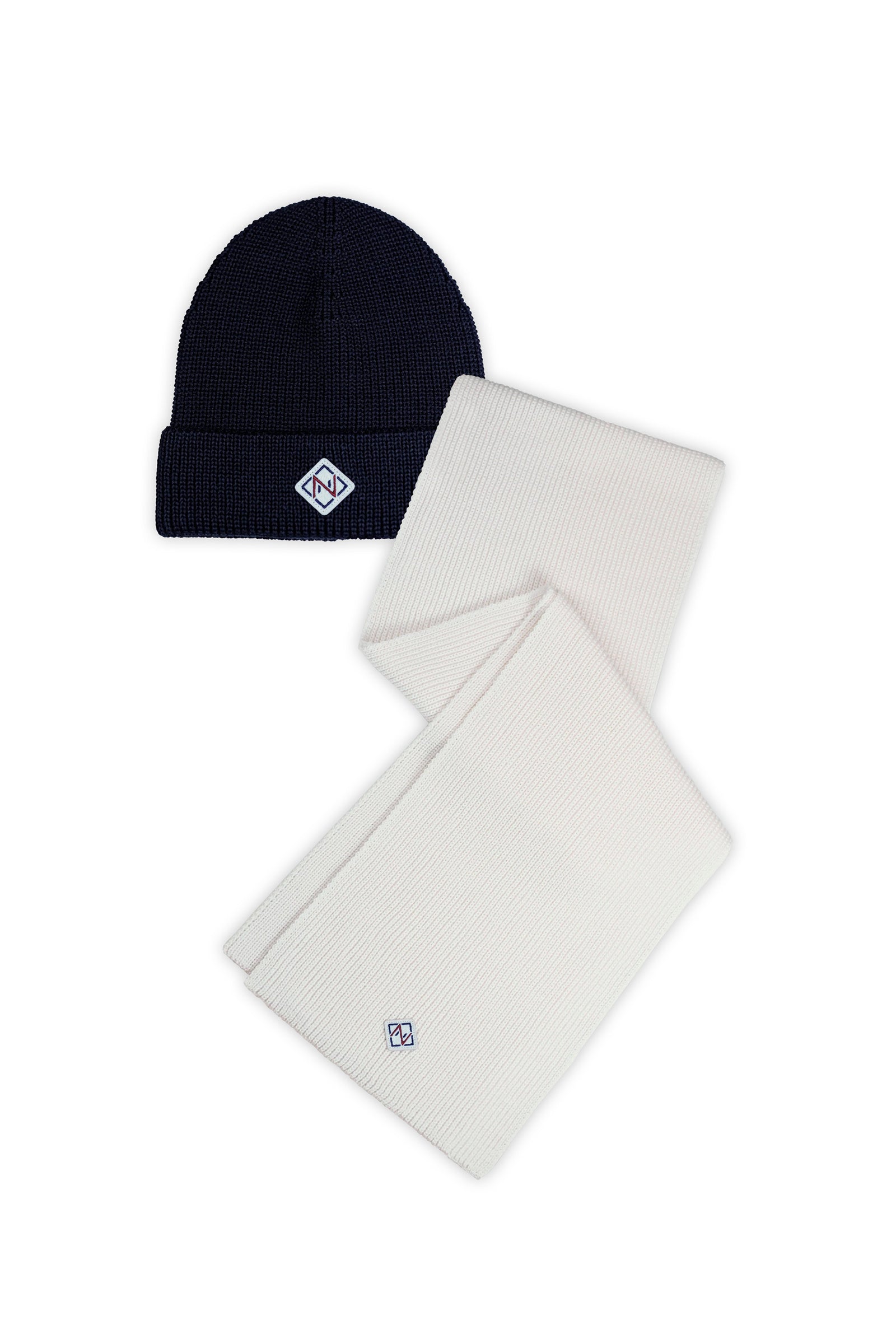 BLACK HAT & WHITE SCARF