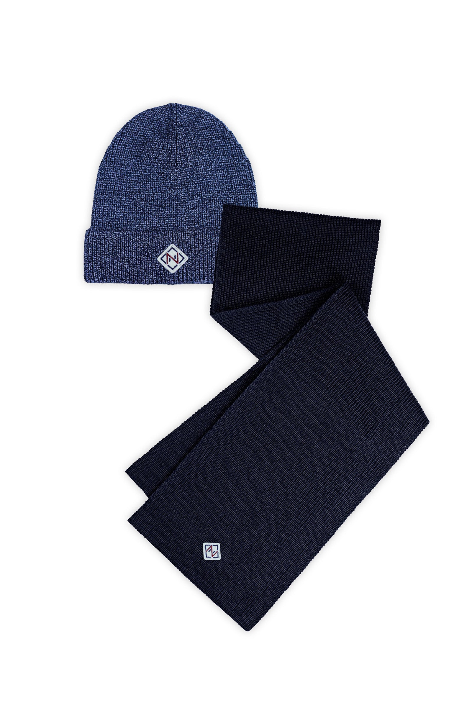 GREY HAT & BLACK SCARF