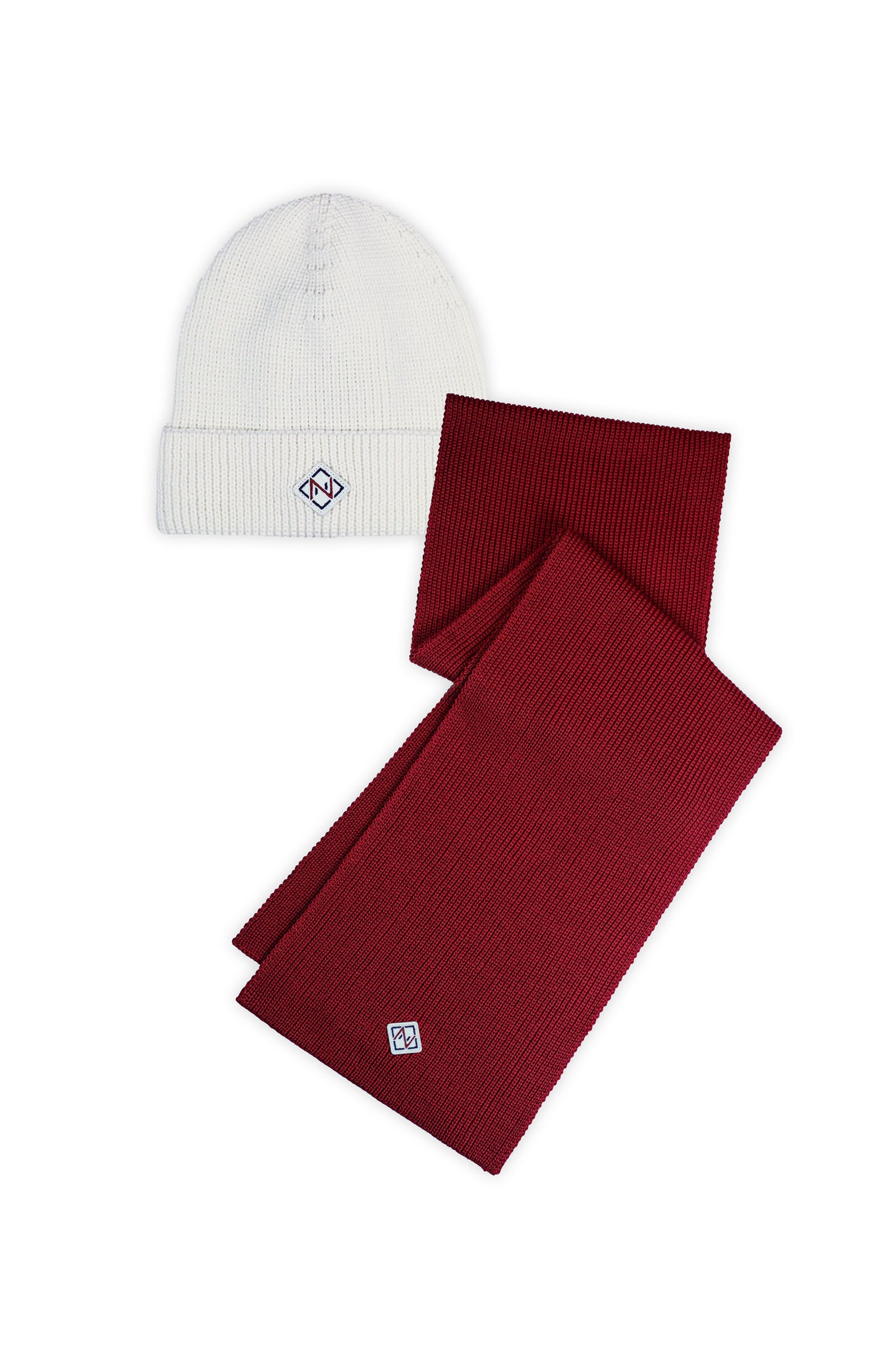 WHITE HAT & RED SCARF